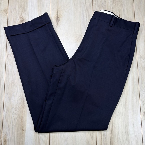 The Andover Shop Other - THE ANDOVER SHOP Navy Blue Twill Wool Dress Pants Mens 34x32 Straight Fit